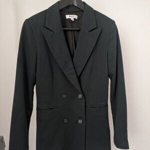 Green double-breasted Billie blazer size XS